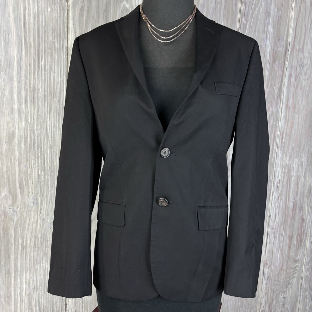 LRL Ralph Lauren 16R Black 2 Button Business Jacket Blazer Womens Career Office